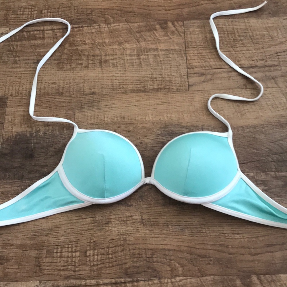Teal/light blue swim top size 32B